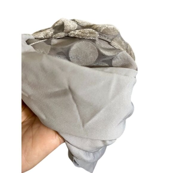 Banana Republic Velour Babydoll Maxi Dress 10 Gray Polka Dot Y2K Retro Tank 80s - Picture 10 of 14